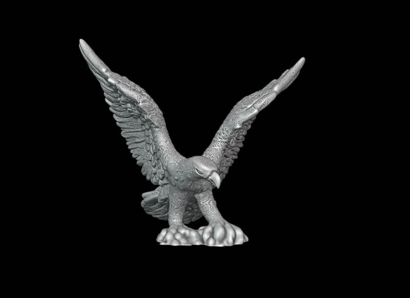 Eagle with Spread Wings I156 Gift Bust Figure Unique & Detailed 3D Print Model