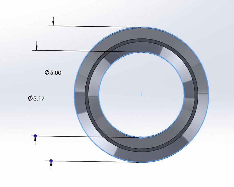 Editing 3.17mm to 5mm motor shaft adapter, conversion