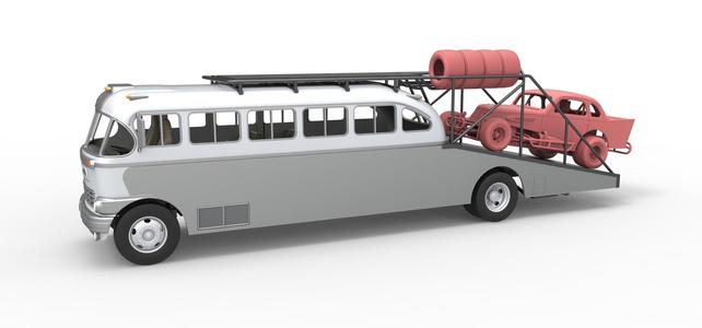 Vintage Transporter truck for Race car Version 8 Scale 1:25