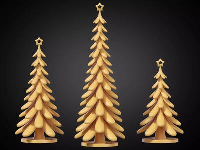 Stylized Christmas Tree Set 05