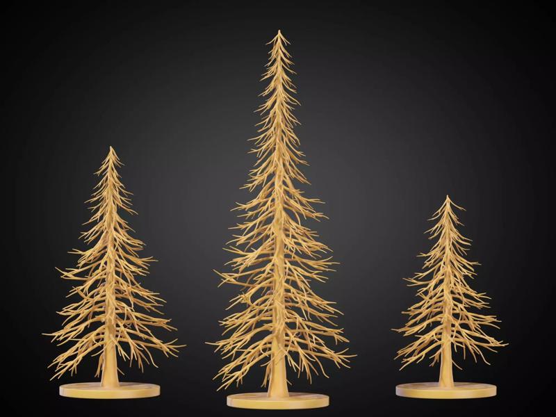 Stylized Christmas Tree Set 12