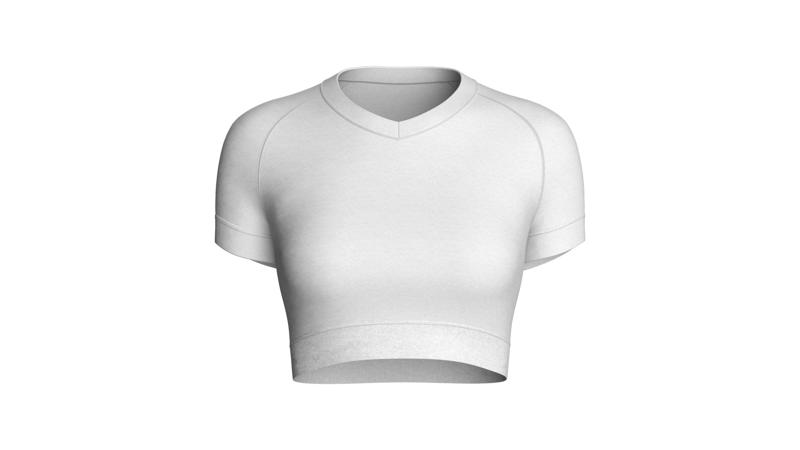 Ladies V-Neck Crop Tops | Marvelous / Clo3d / obj / fbx