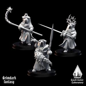 3 Crab Knights for miniature-agnostic grimdark wargames