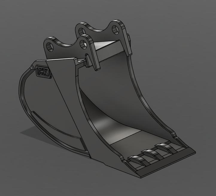 Backhoe bucket narrow with cutting edge CX 1/14