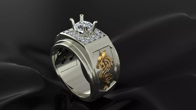 Dragon men style ring