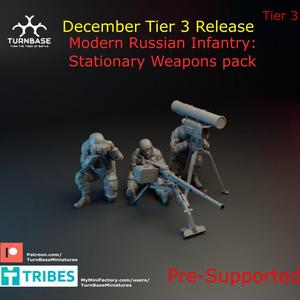TurnBase Miniatures: Wargames- Heavy Weapons pack