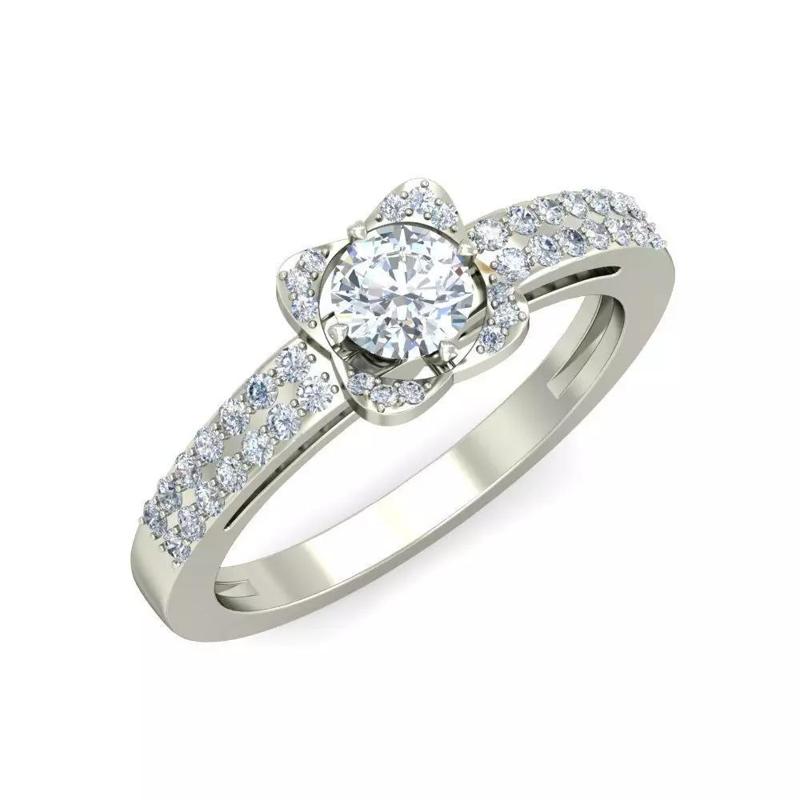 Elegant Diamond Solitaire Engagement Ring