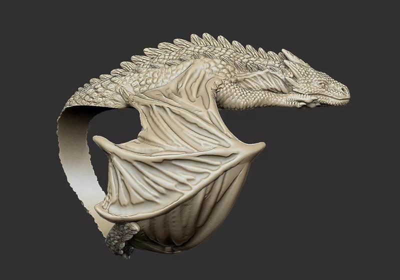 Dragons ring designs power authorities monster killer skull