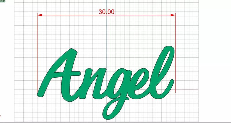 Angel name necklace 30 mm Length