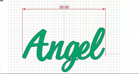 Angel name necklace 30 mm Length