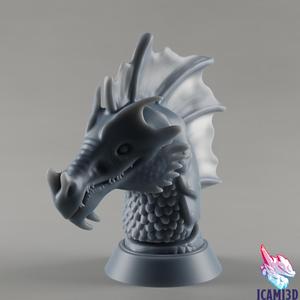 Green dragon bust