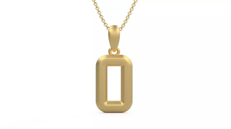 Model 1167 Number 0 Necklace Curved