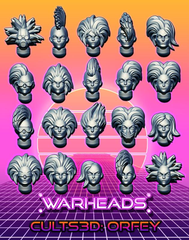 Punk Rock Girls Heads! Ganger Edition! (20 heads)