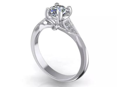 Engagement Ring  STL File Format ready For 3D Printing - CC68