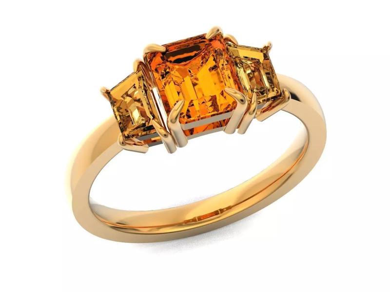 Engagement  ring Three Stone 1272