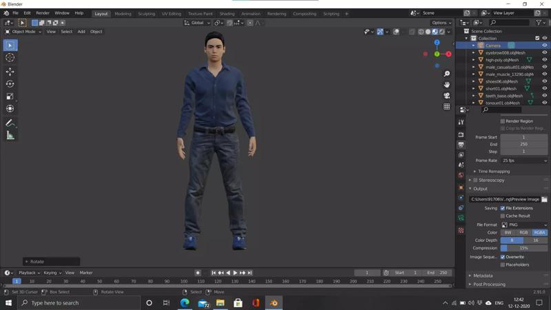 3D Male Model character