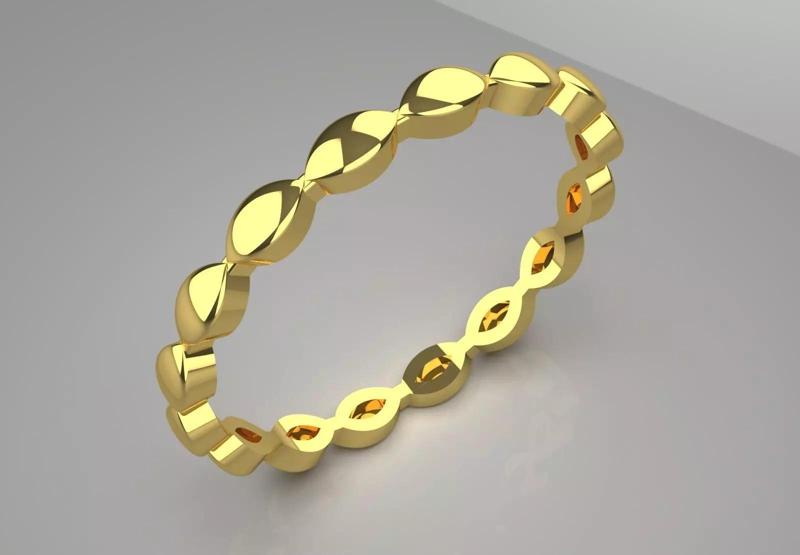 Endless Ring Design Gold stl Ring Model gr0133