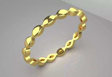 Endless Ring Design Gold stl Ring Model gr0133