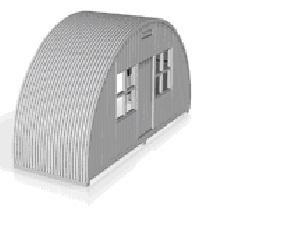 Nissen Hut module Front end wood 1/87 scale
