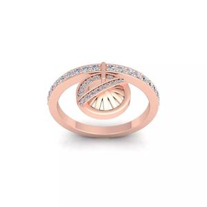 Fancy Small Stone Ring 3d Model and Render