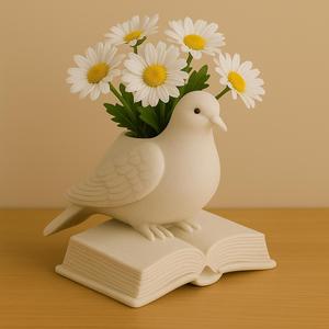 Dove on Book Planter – 3D Printed