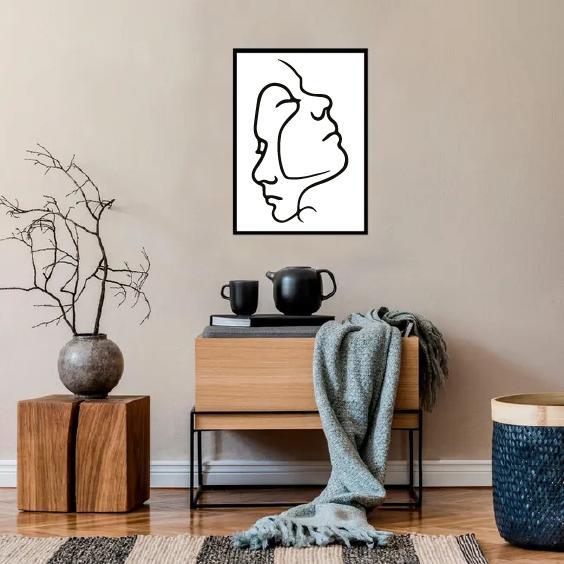 WALL ART. Faces Woman Man