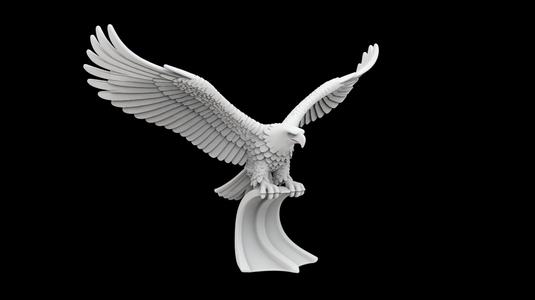 Soaring Bald Eagle 3D Print Sculpture