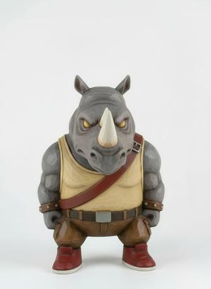TMNT Rocksteady tiki statue