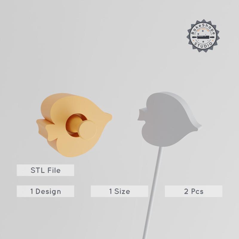 Tropical Fish Cake Pop Mold, Ocean Sealife Design, 2-Piece Set, Aquatic & Exotic Fish 3D Print STL