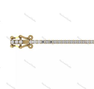 Tennis Bracelet with Round Diamonds-3D Model