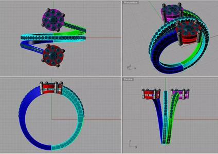 Contrarie  band engagement ring round diamond an155