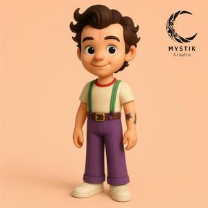 Harry Styles Cartoon | Decorative figure fanart