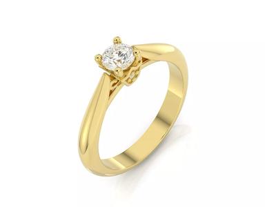 D-1768 solitaire diamond engagement ring gold
