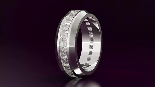 Channel Set Emerald Square Eternity Ring N09 295CT EU54