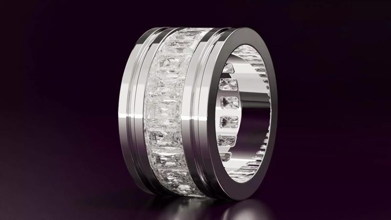 channel set radiant eternity band N08 54EU size