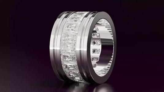 channel set radiant eternity band N08 54EU size