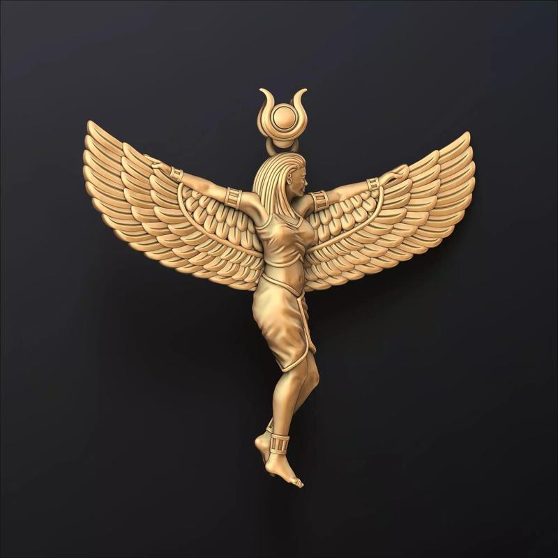 Isis Egyptian Goddess Pendant v2