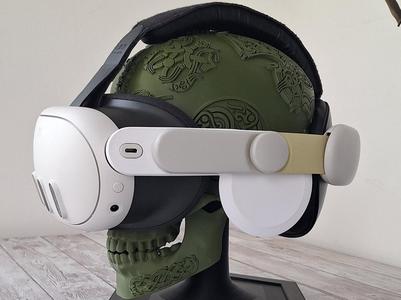 Meta Quest 3 adapter to Quest 2 strap w/soundmuffs