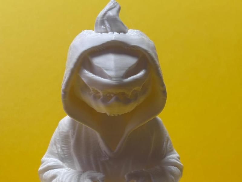 Halloween meditating pumpkin