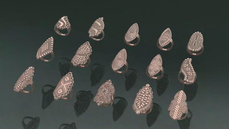 15 only mesh arabic rings