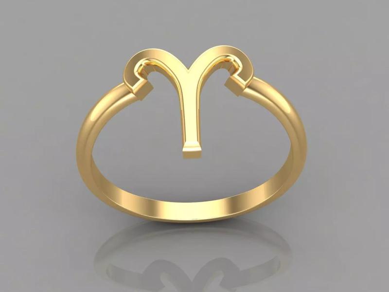 18K Gold Aries Ring V1