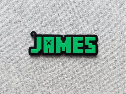 Minecraft style name tag - James