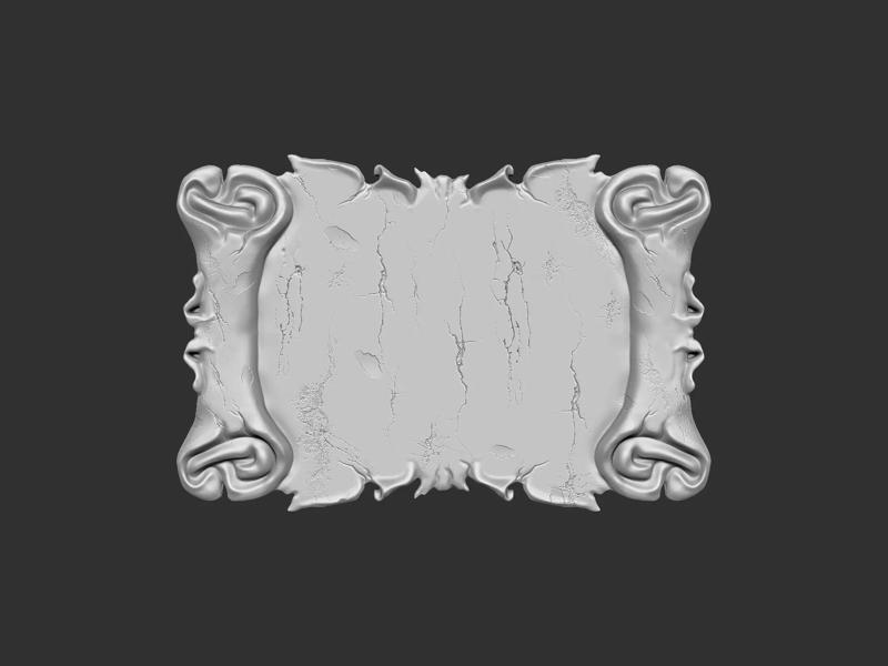 Parchment ornate wall plaque