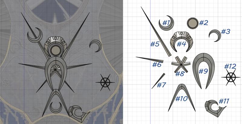 3D files for Dame Aylin cosplay - Baldur's gate 3