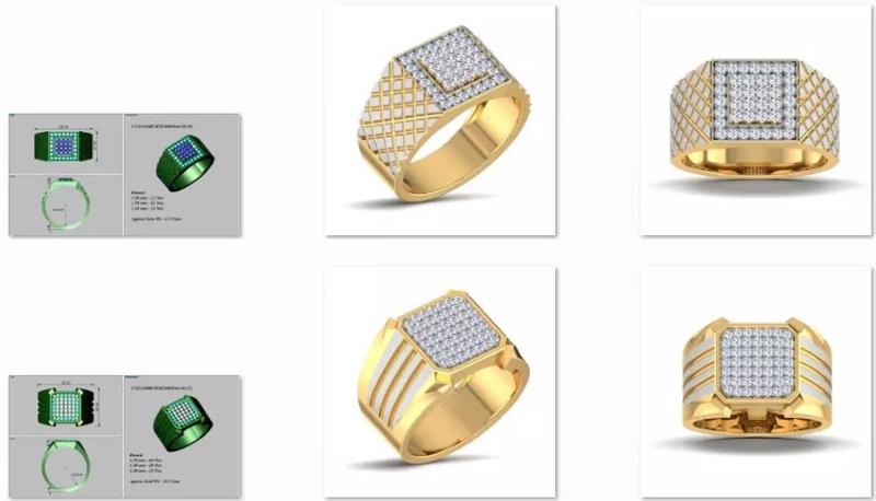 10 to 25 gms Gents male 3dm stl engagement wedding ring