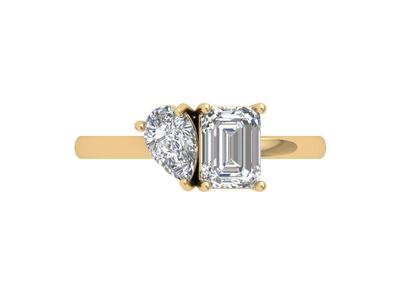 2 Stone Wedding Band