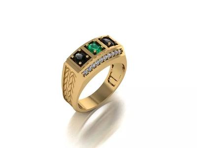 3 Gemstone Ring Exclusive Jewelry
