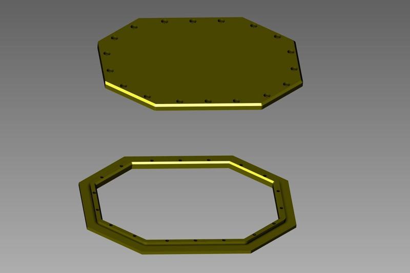 1/35 Scale Transmission Cover and Flange for M24 Chaffee
