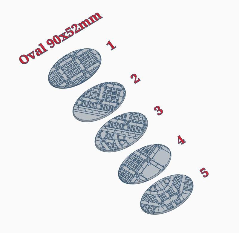 Oval Bases "Walkway" 90x52mm