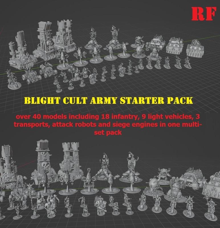 blight cult multi-set army starter pack, 6-8mm scale